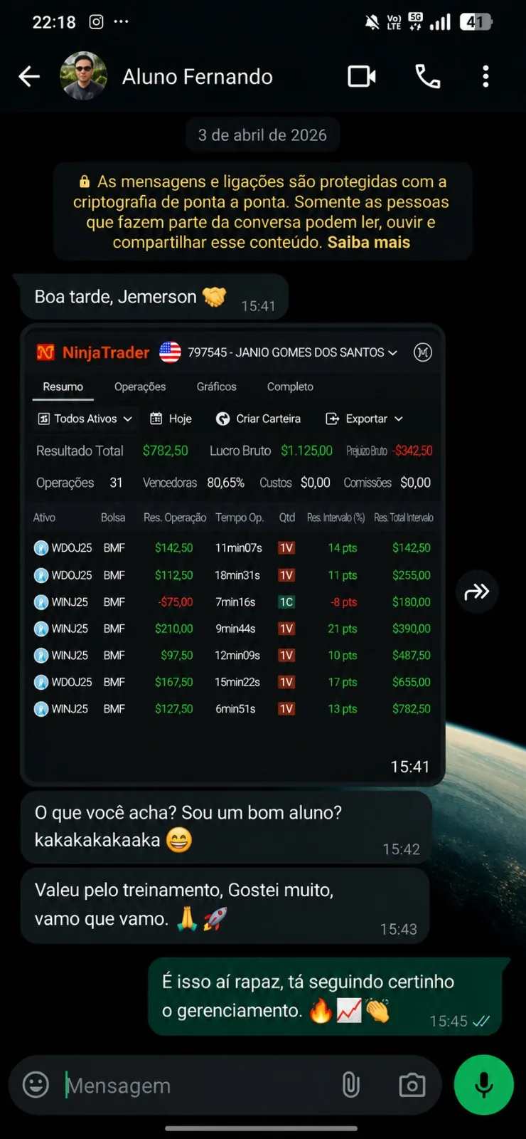 Prova social de aluno do Despertar Financeiro